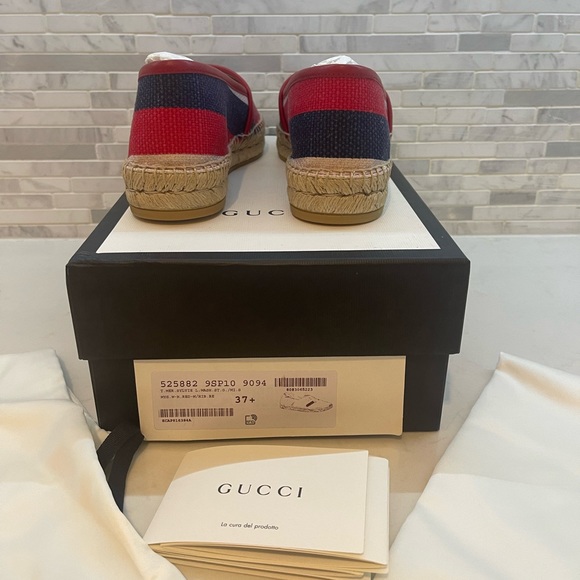 Gucci Sylvie Logo Canvas Espadrilles - Picture 3 of 9